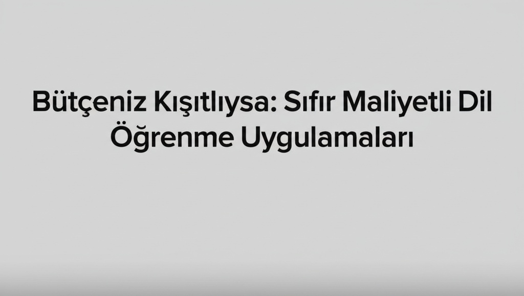 Bütçeniz Kısıtlıysa: Sıfır Maliyetli Dil Öğrenme Uygulamaları